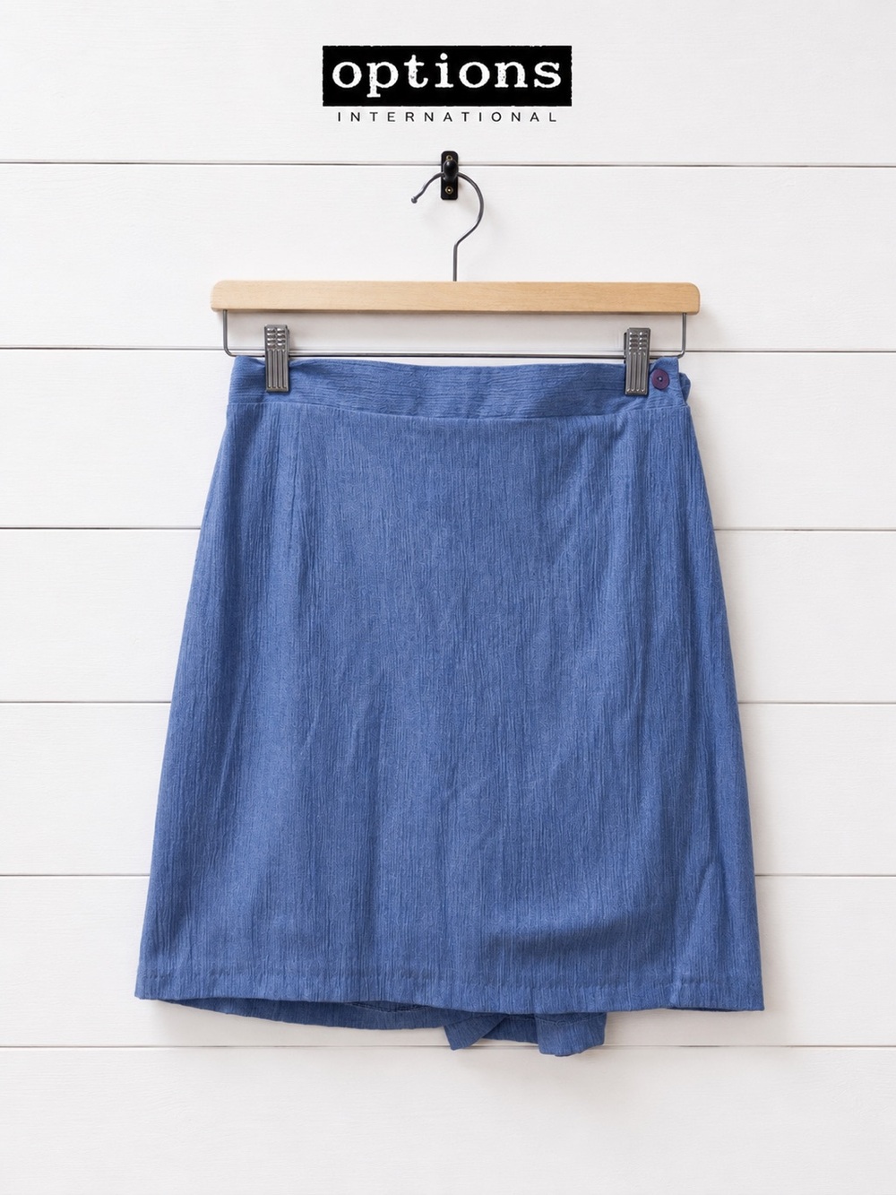 Options International Vintage Culotte Skort – Light Blue – Size M